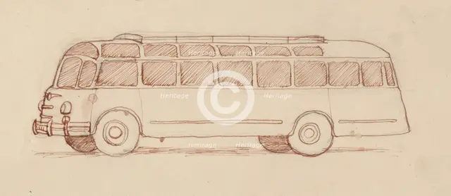 Bus, Paris, France, 1951.  Creator: Shirley Markham.
