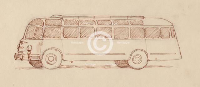 Bus, Paris, France, 1951.  Creator: Shirley Markham.