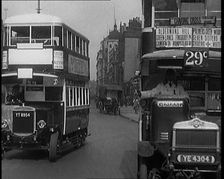 Bus Travelling On the Streets of London, 1927. Creator: British Pathe Ltd