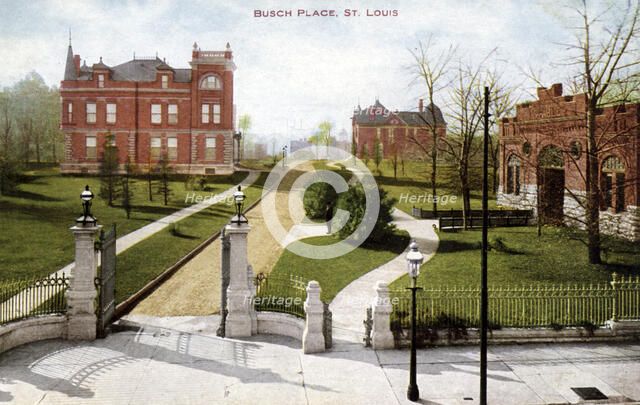 Busch Place, St Louis, Missouri, USA, 1910. Artist: Unknown