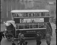Buses Driving in Busy London Streets, 1929. Creator: British Pathe Ltd