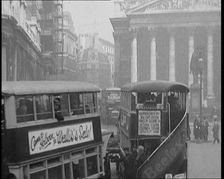 Buses Driving in Busy London Streets, 1929. Creator: British Pathe Ltd