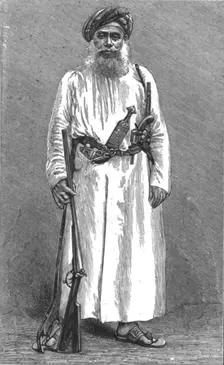 'Bushiri, an Arab Slave Trader, shot by the Germans at Pangani 1890. Creator: Unknown