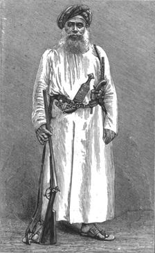 'Bushiri, an Arab Slave Trader, shot by the Germans at Pangani 1890. Creator: Unknown