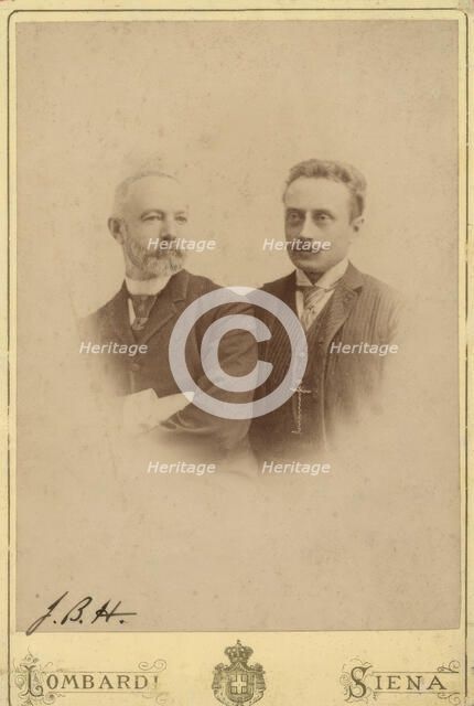 Business card portrait - John B. How and Claes Lagergren, 1889. Creator: Paolo Lombardi.
