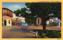 Business district, Carmel, California, USA, 1940
