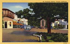 Business district, Carmel, California, USA, 1940