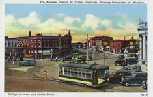 Business district, Fort Collins, Colorado, USA, 1940