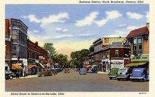 Business district, North Broadway, Geneva, Ohio, USA, 1944