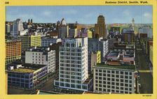 Business district, Seattle, Washington, USA, 1935