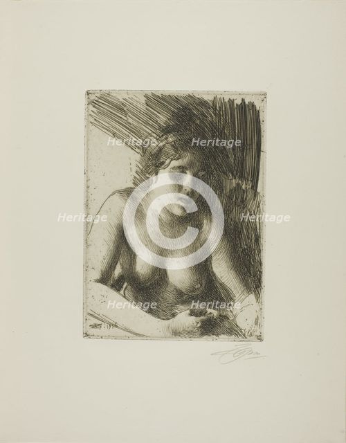 Bust, 1916. Creator: Anders Leonard Zorn.