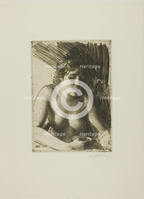 Bust, 1916. Creator: Anders Leonard Zorn.
