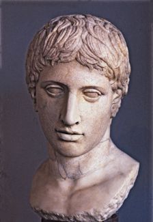Bust, a copy of an original by Polykleitos