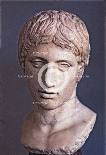 Bust, a copy of an original by Polykleitos.