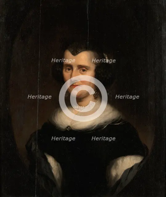 Bust-Length Portrait of a Middle-Aged Woman, 1670s. Creator: Nicolaes Maes.