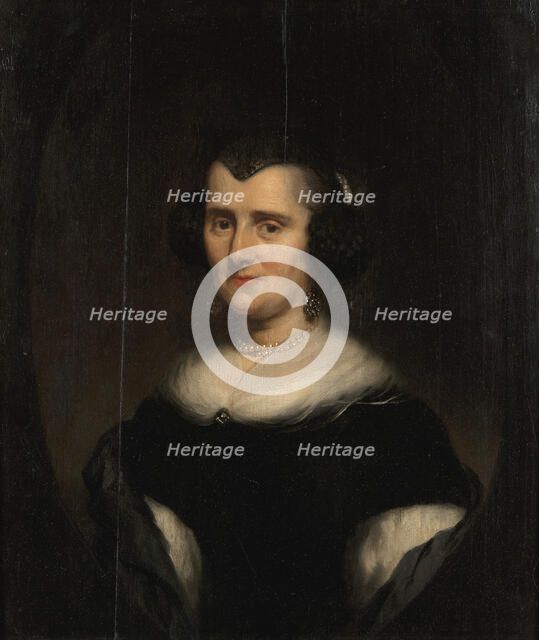 Bust-Length Portrait of a Middle-Aged Woman, 1670s. Creator: Nicolaes Maes.