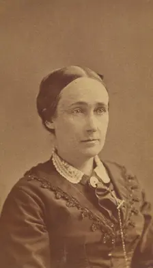 Bust length portrait of an unidentified woman, about 1880. Creator: Hastings & White & Fisher