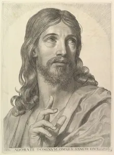 Bust of the Adult Christ, 1652. Creator: Claude Mellan
