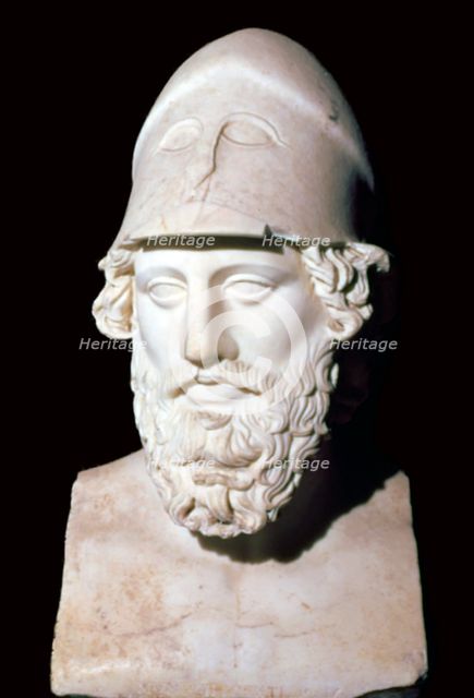 Bust of the Athenian statesman Pericles, 5th century BC. Artist: Unknown