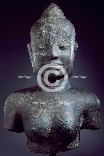 Bust of the Buddhist Goddess Prajnaparamita (image 2 of 2), 12th-early 13th century. Creator: Unknown.
