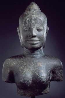 Bust of the Buddhist Goddess Prajnaparamita (image 2 of 2), 12th-early 13th century. Creator: Unknown