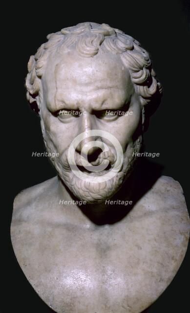 Bust of the Greek statesman Demosthenes, 4th century BC. Artist: Unknown
