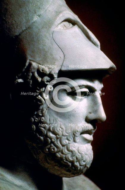 Bust of the Greek statesman Pericles, 5th century BC. Artist: Unknown