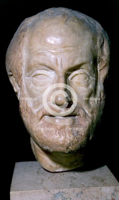 Bust of the Greek philosopher Aristotle. Artist: Unknown