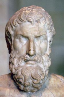 Bust of the Greek philosopher Epicurus, c3rd century BC