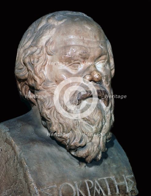 Bust of the Greek philosopher Socrates, 5th century BC. Artist: Unknown