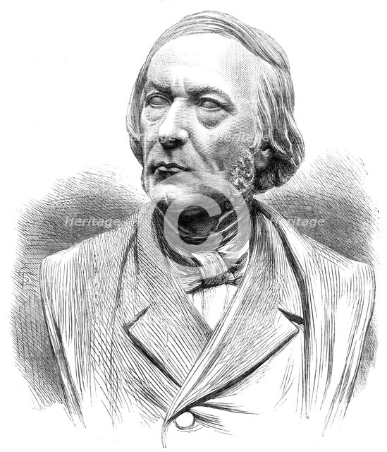 Bust of the late Victor Cousin, by A. Munro, presented to the Institute of France, 1868. Creator: Unknown.