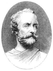 Bust of the late Lord Ashburton, by A. Munro, sculptor, 1864. Creator: Unknown