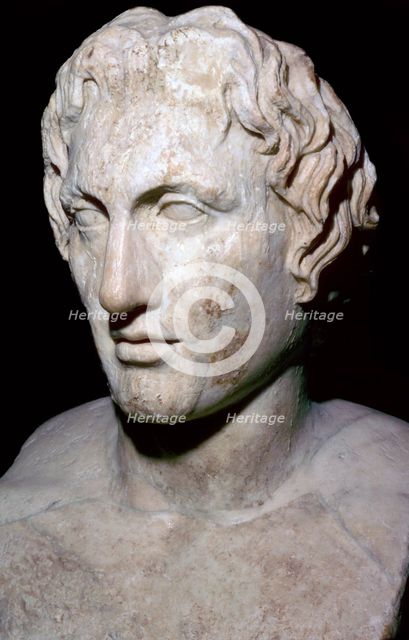 Bust of the Macedonian General Alexander the Great. Artist: Lysippos