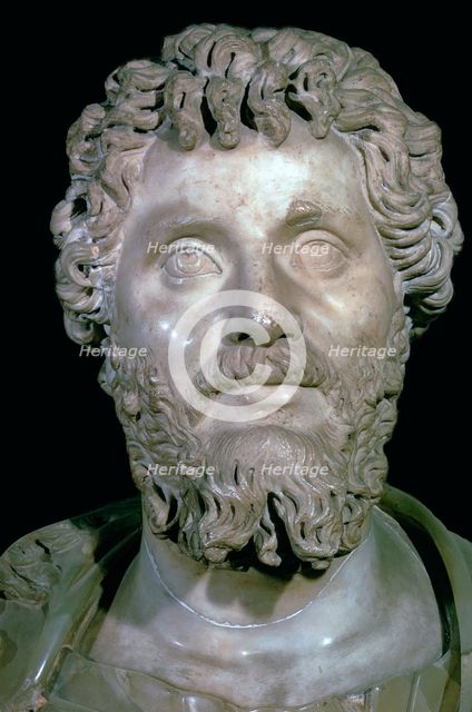 Bust of the Roman Emperor Septimius Severus, 2nd century. Artist: Unknown