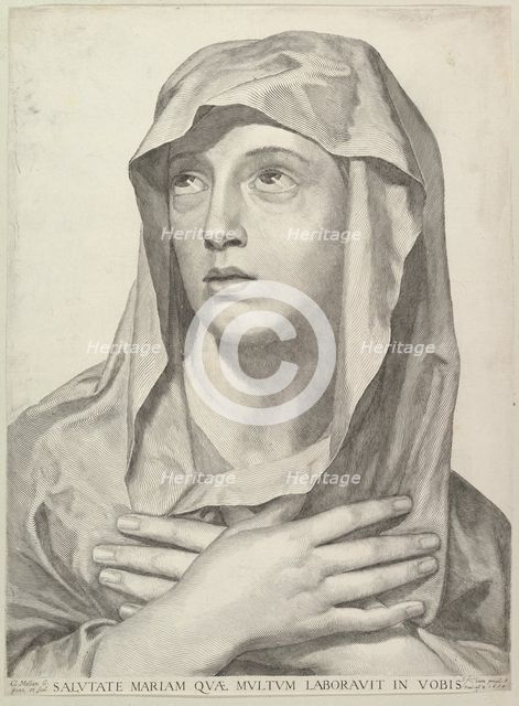 Bust of the Virgin, 1650. Creator: Claude Mellan.