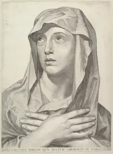 Bust of the Virgin, 1650. Creator: Claude Mellan