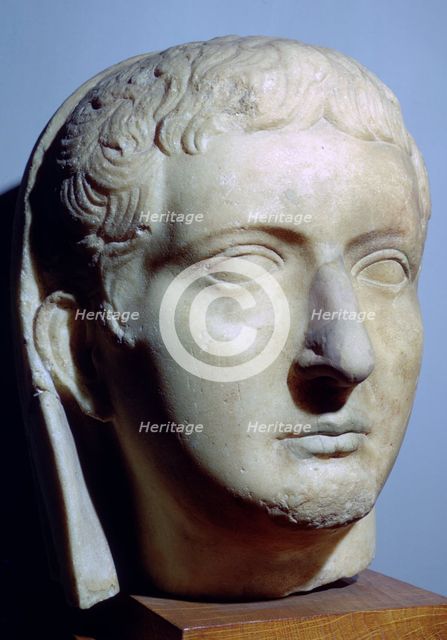 Bust of Tiberius Caesar, 1st century BC. Artist: Unknown