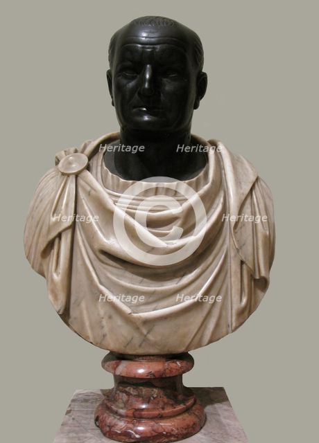 Bust of Vespasian, 1st H. 1st cen. AD. Artist: Art of Ancient Rome, Classical sculpture  