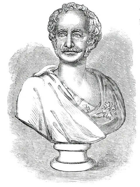 Bust of Viscount Gough, by G. G. Adams, 1850. Creator: Unknown.
