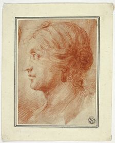 Bust of Woman in Profile to Left, 1725/1735. Creator: Sir Godfrey Kneller