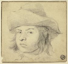 Bust of Young Man with Hat, n.d. Creator: Cornelis de Visscher