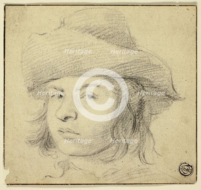 Bust of Young Man with Hat, n.d. Creator: Cornelis de Visscher.