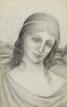 Bust of a Maiden in a Landscape, 1910. Creator: Armand Point