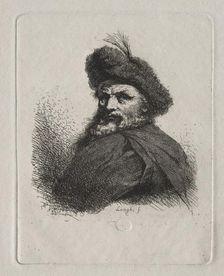 Bust of a Man with a Fur Cap. Creator: Giuseppe Longhi (Italian, 1766-1831)