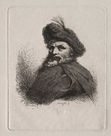 Bust of a Man with a Fur Cap. Creator: Giuseppe Longhi (Italian, 1766-1831)