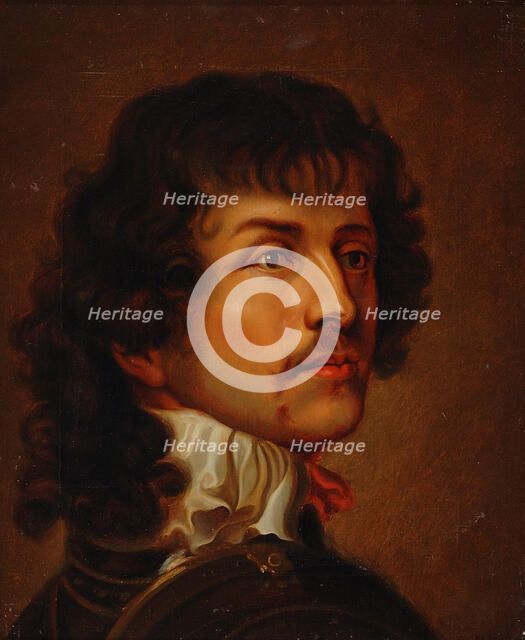 Bust of a man, copy after van Dyck?, 1861. Creator: Karl Emanuel Jansson.