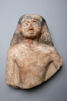 Bust of a Man, Egypt, New Kingdom, Dynasty 18 (about 1550-1295 BCE). Creator: Unknown