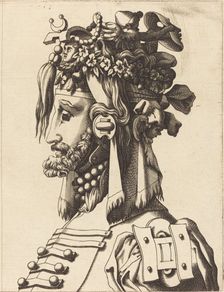 Bust of a Man in an Extravagant Costume, 1560/1600. Creator: Unknown