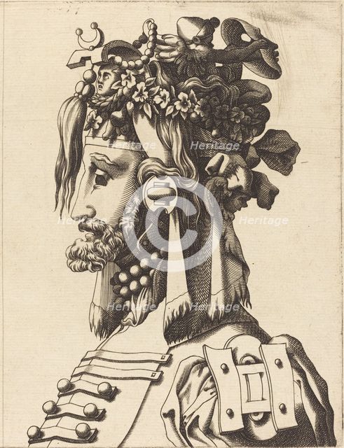Bust of a Man in an Extravagant Costume, 1560/1600. Creator: Unknown.