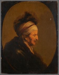 Bust of a man in oriental costume, after Lievens, between 1630 and 1699. Creator: Unknown